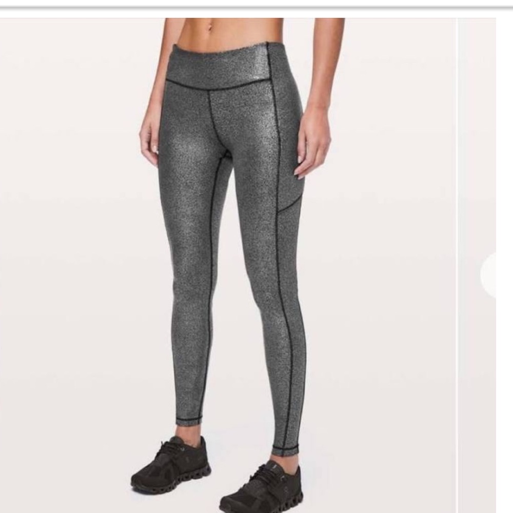Lululemon Metallic Wunder Under Leggings